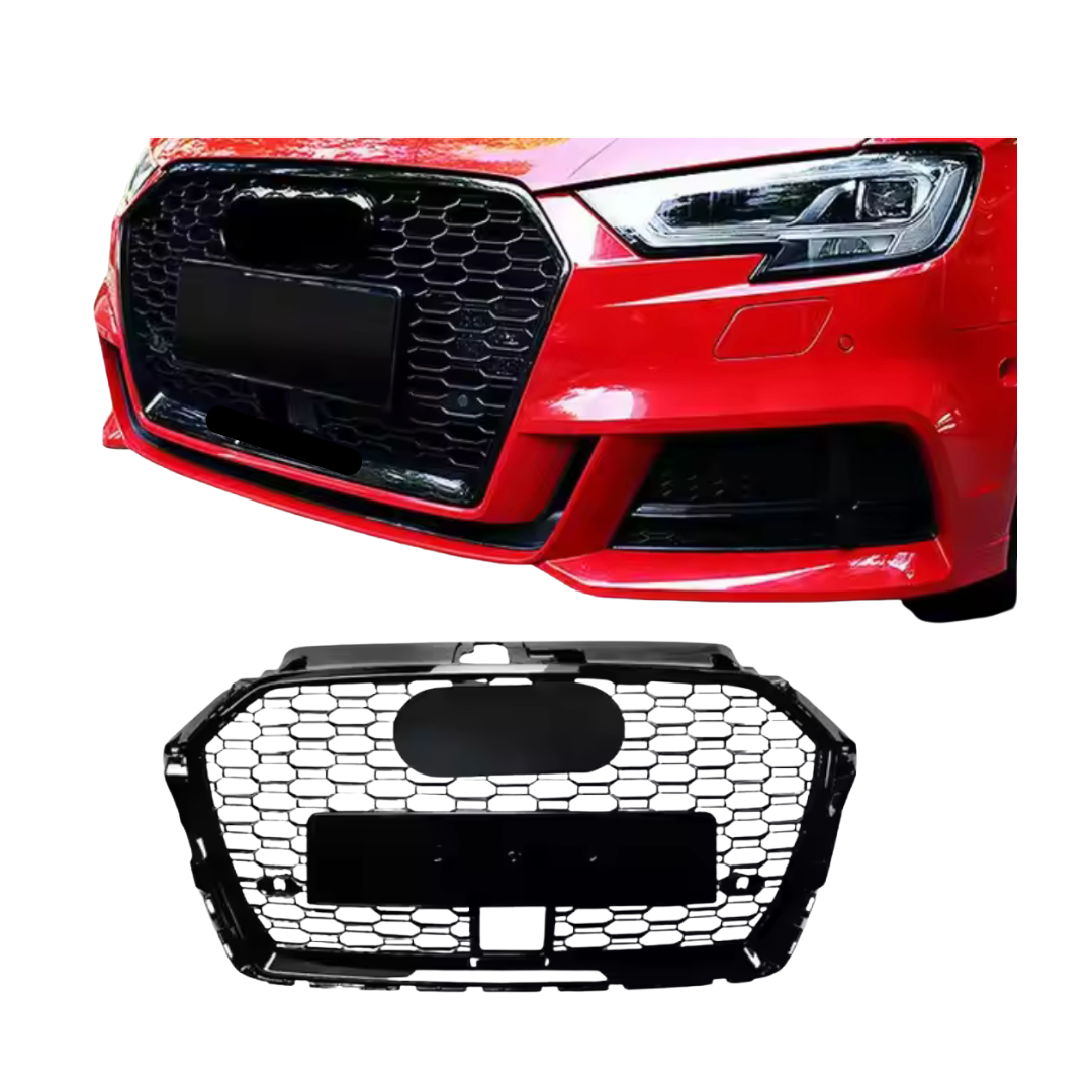 Audi A3&S3 8V Facelift (2016-2020) RS Look Grille Glans Zwart met ACC