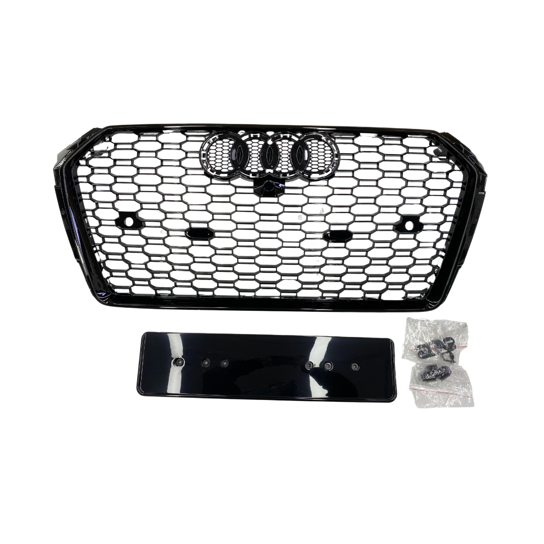 Audi A4 B9 (2016-2019) Calandre Look RS Noir Brillant