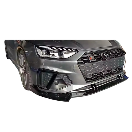 Audi A4 B9 Facelift (2019-2023) RS Sport Look Front Lip Glans Zwart