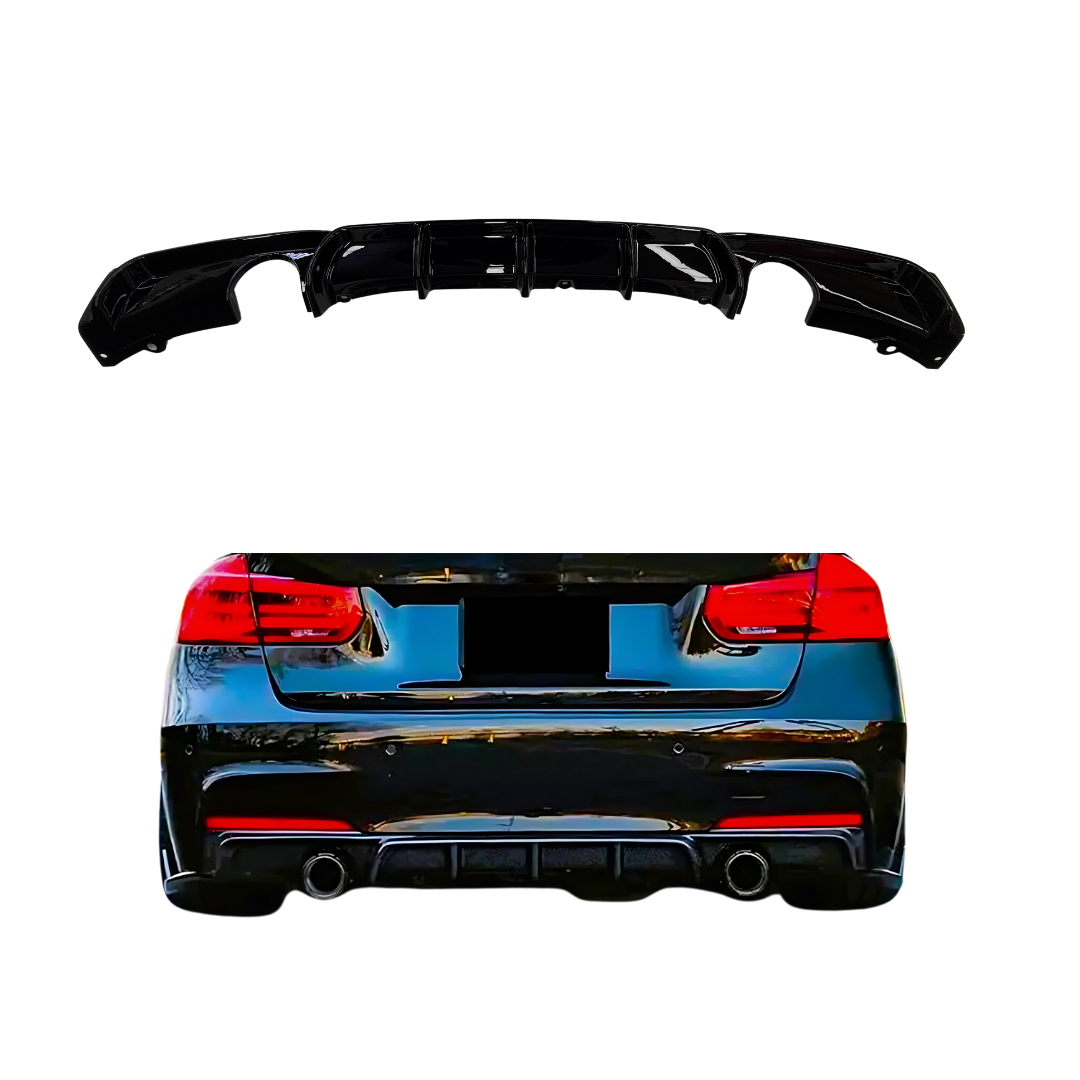 BMW 3 Serie F30/F31 (2012-2019) M-Style Diffuser Glans Zwart Enkel