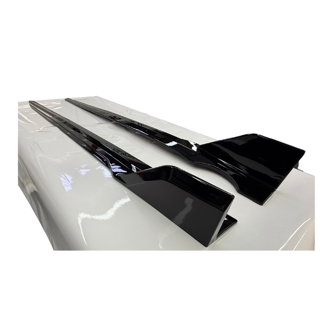 BMW 4 Serie G22 & G23 & G26 (2020+) M Sport Look Side Lip Glans Zwart