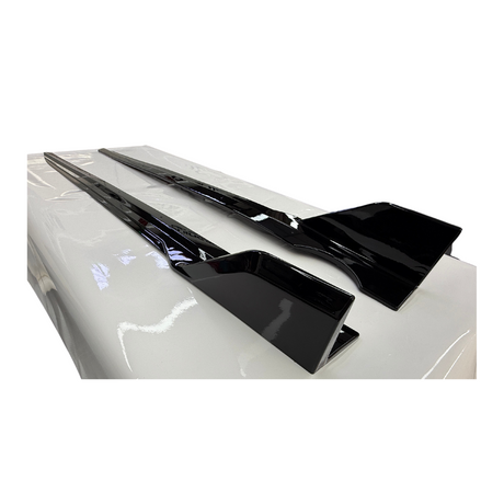 BMW 4 Serie G22 & G23 & G26 (2020+) M Sport Look Side Lip Glans Zwart