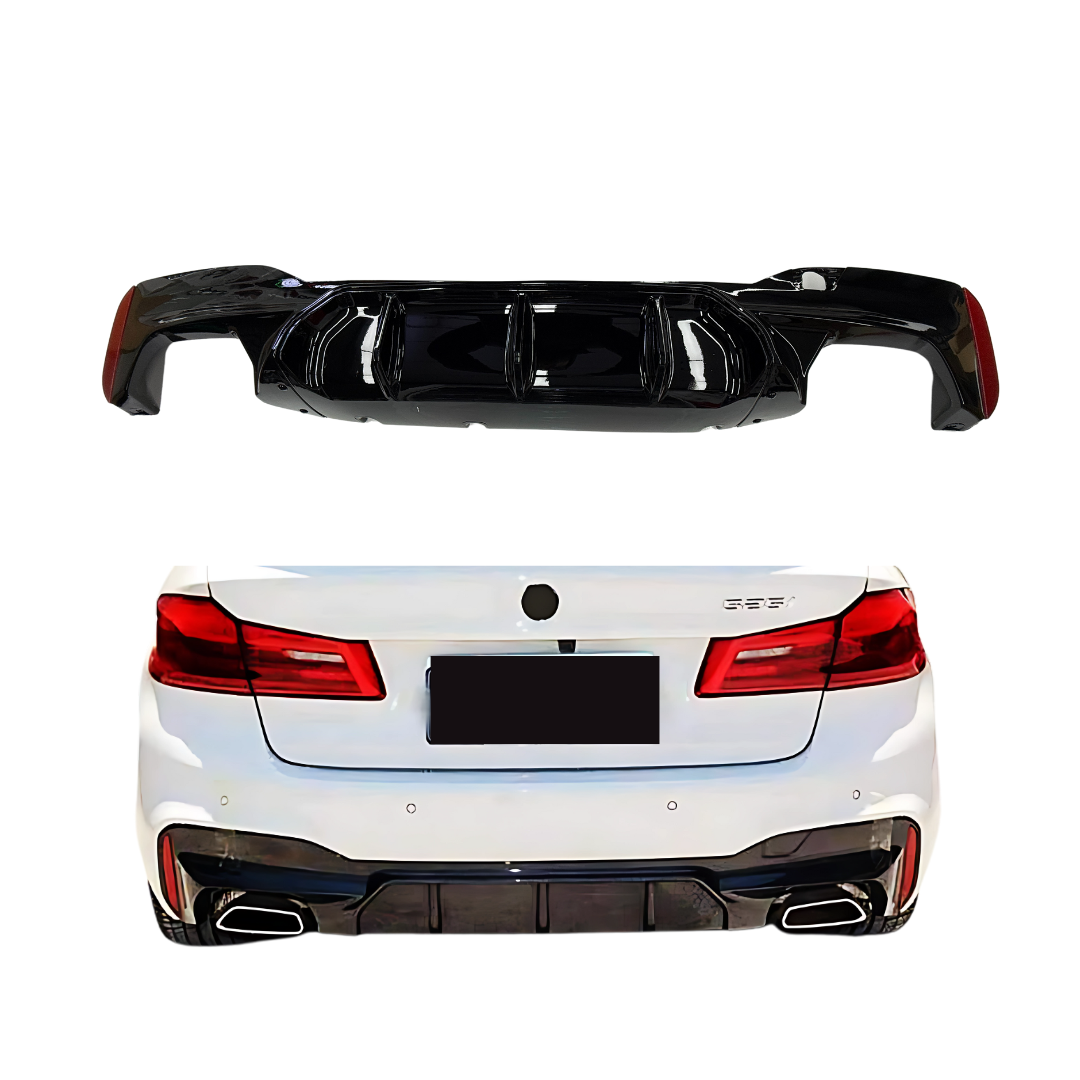 BMW 5 Serie G30&G31 (2017-2022) M-Style Diffuser Glans Zwart Dubbel