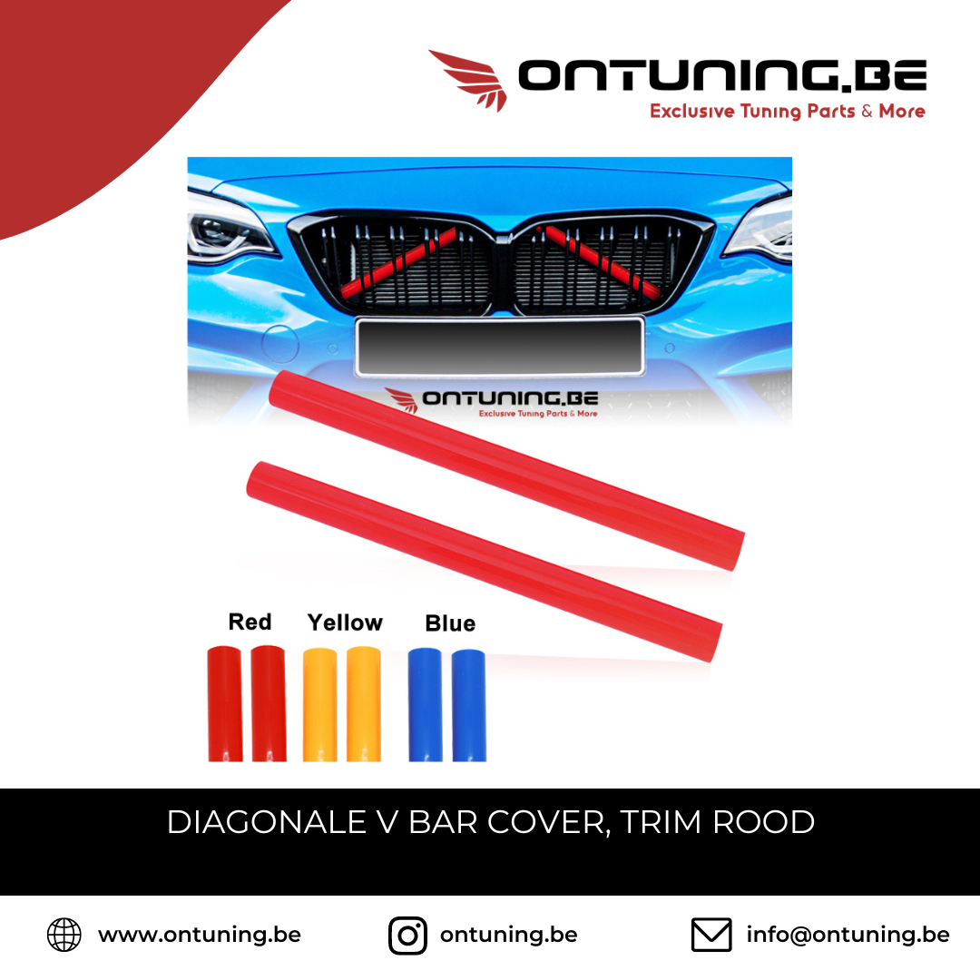 Couvercle de barre diagonale en V, garniture (rouge, bleu, jaune)