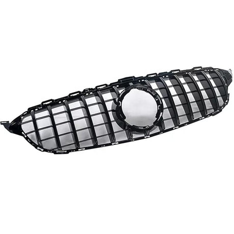 Mercedes Classe C W205 Facelift (2018-2021) Calandre Style GT-R Noir Brillant (sans caméra)