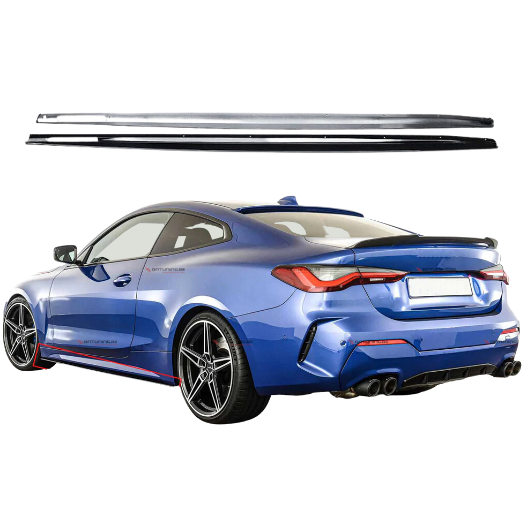 BMW Série 4 G22 et G23 (2020+) Brillant à lèvres latéral de style M noir