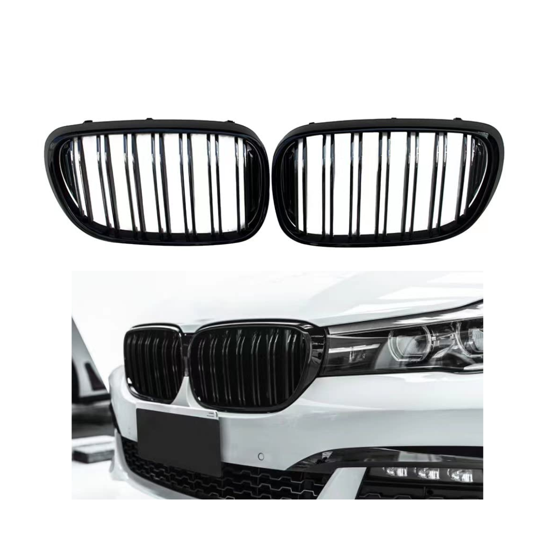 BMW Série 7 G11&G12 (2015-2020) Calandre double barre style M noir brillant