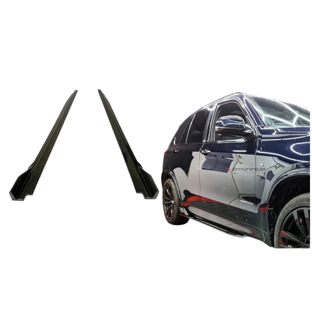 BMW X5 Série F15 (2013-2018) Lèvre Latérale Brillant Noir