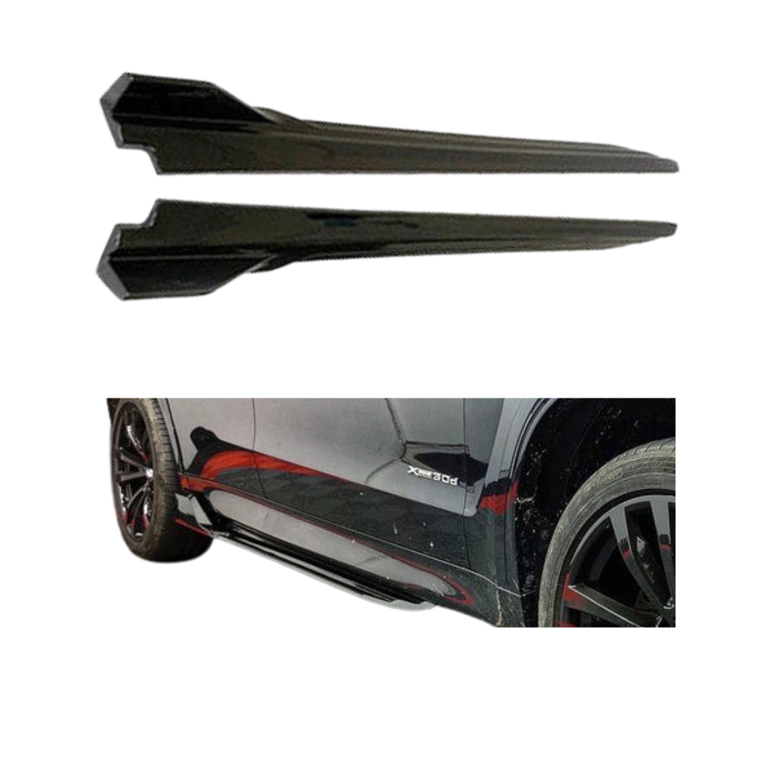 BMW X6 Série F16 (2013-2018) Lèvre Latérale Brillant Noir