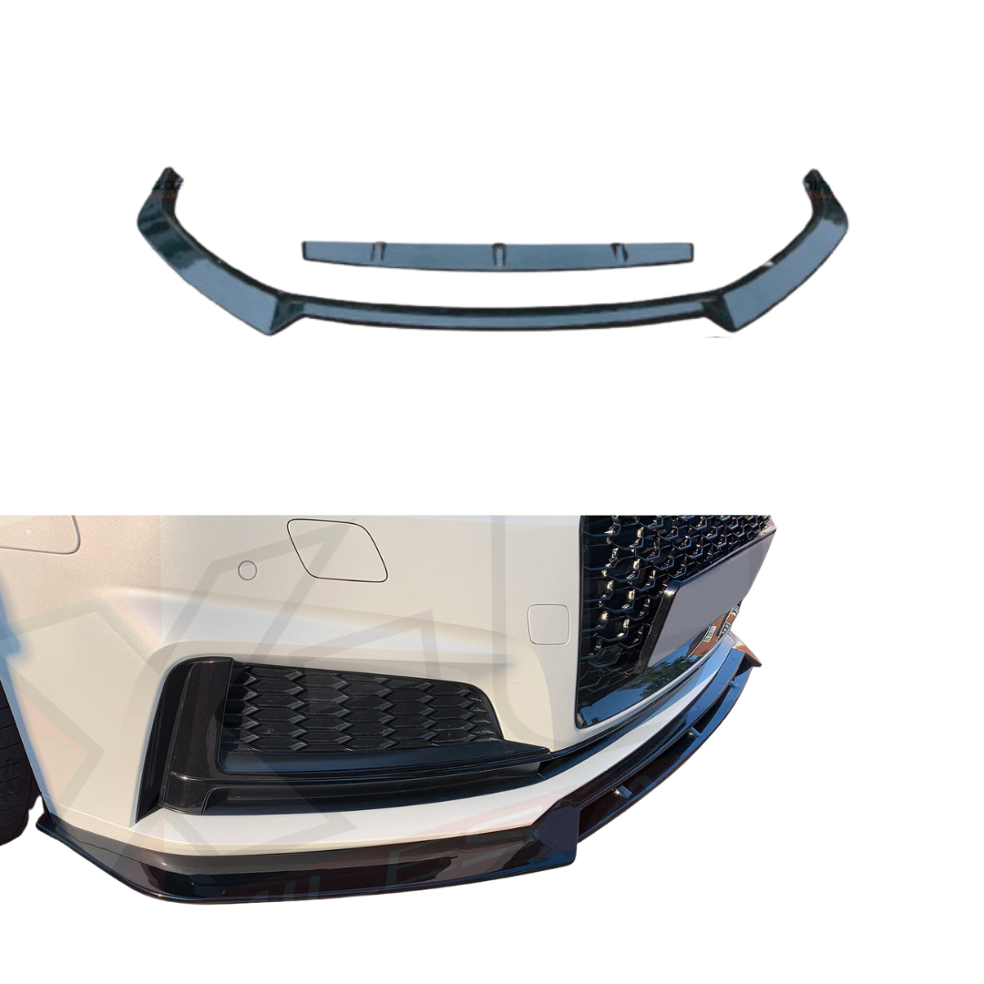 Audi A5 B9 (2016-2019) RS Look brillant à lèvres avant noir