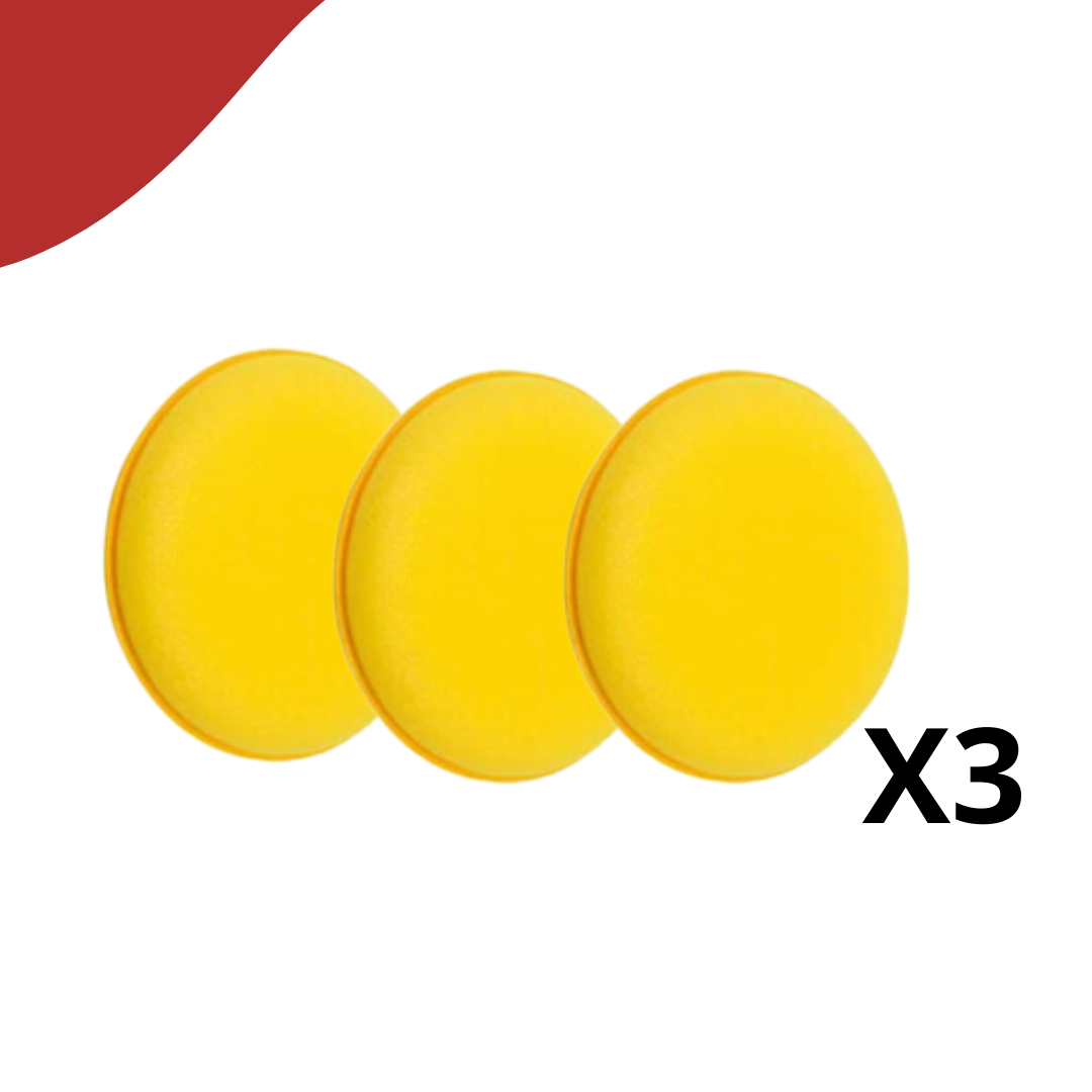 Applicateur de cire de polissage pour nettoyage de voiture, éponges en microfibre (3 pièces)