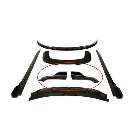 BMW X5 Série F15 (2013-2018) Lèvre latérale arrière noir brillant