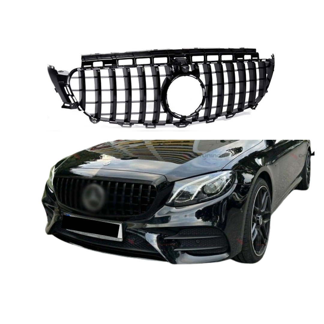 Calandre style Panamericana Mercedes Classe E W213, S213 (2016-2020) GT-R noir brillant