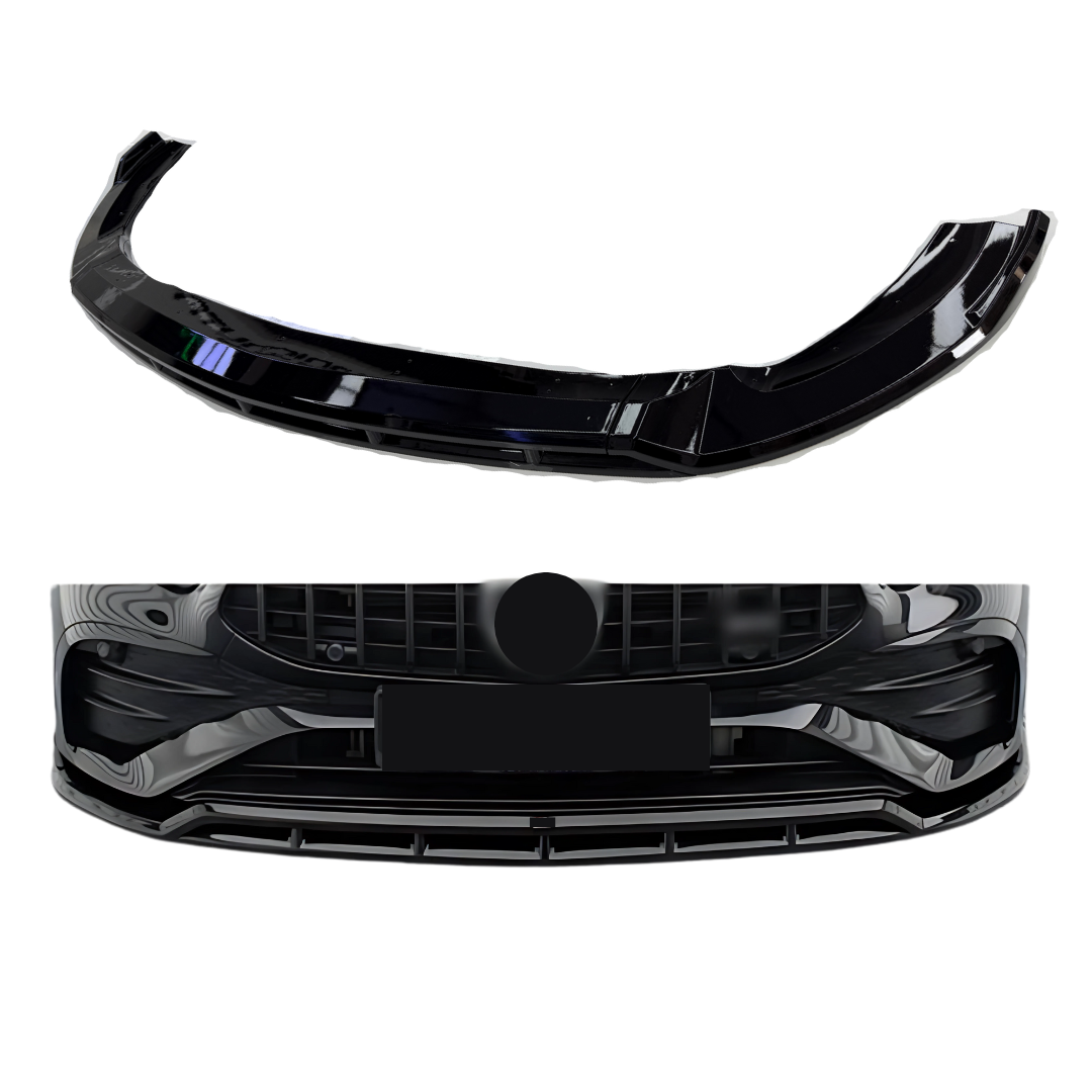 Mercedes A Klasse W177, V177 Facelift (2023+) AMG Style Front Lip Glans Zwart