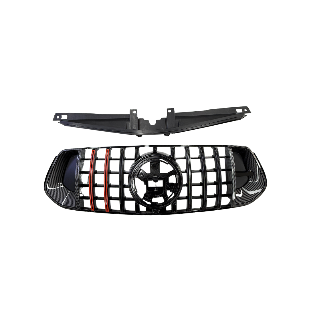 Mercedes GLE W167 SUV, C167 Coupe Facelift (2023+) B- Style Grill Glans Zwart Carbon