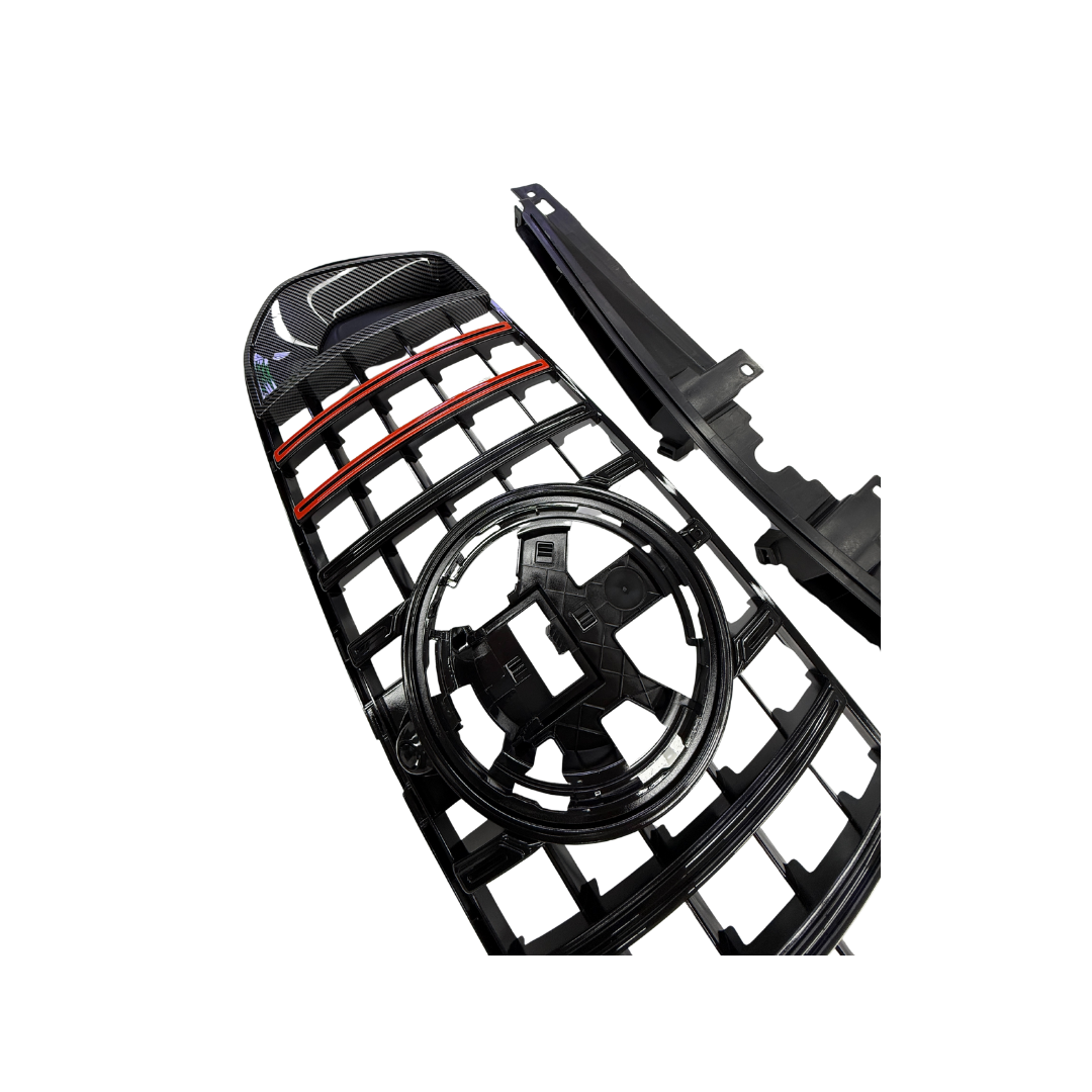 Mercedes GLE W167 SUV, C167 Coupe Facelift (2023+) B- Style Grill Glans Zwart Carbon