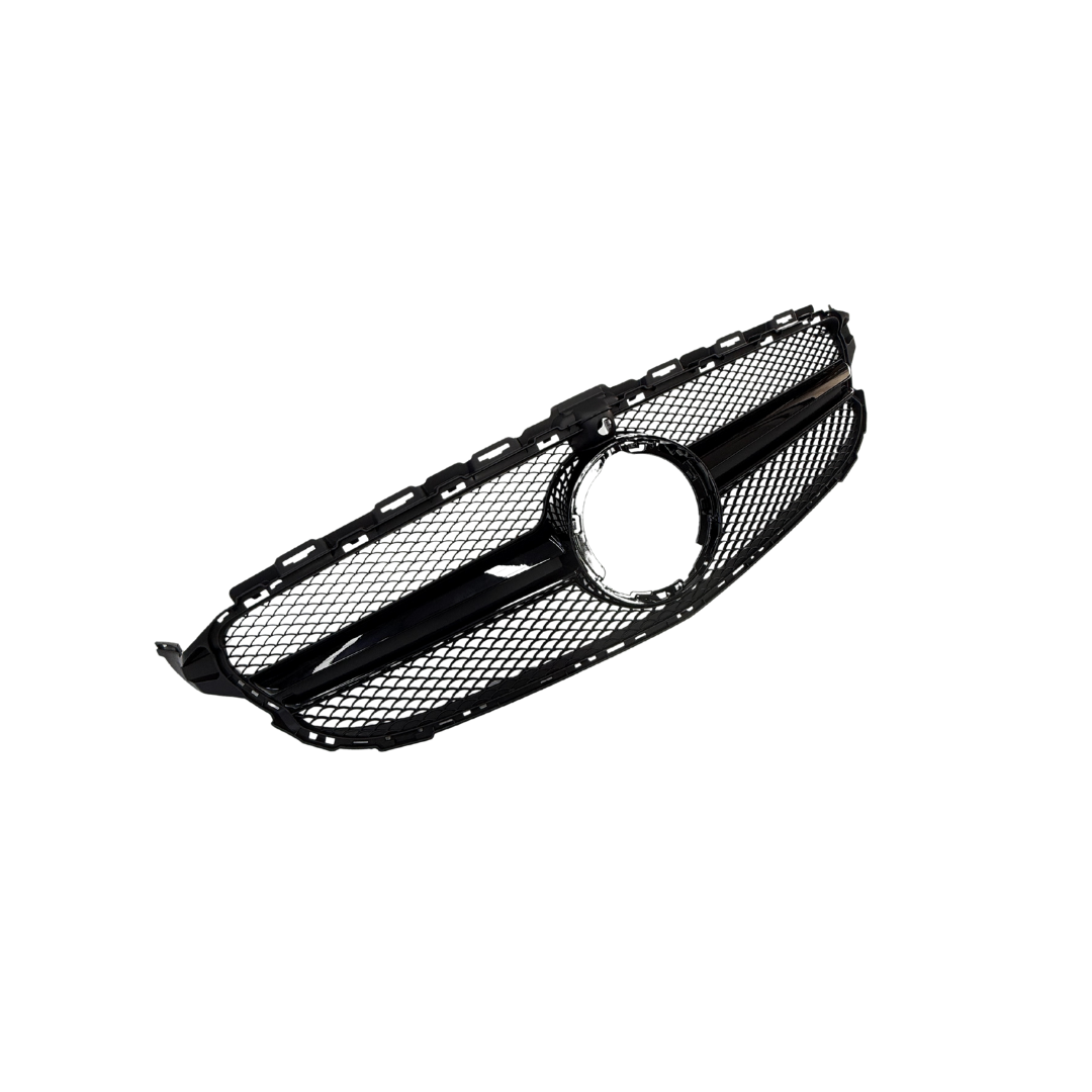 Mercedes C Klasse W205 Facelift (2018-2021) AMG Look Style Grill Glans Zwart