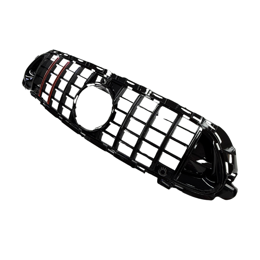 Mercedes E Klasse W213, S213 Facelift (2020-2024) B-Look Grill Glans Zwart/Rood