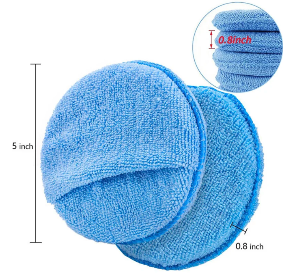 Applicateur de cire de polissage pour nettoyage de voiture, éponges en microfibre (3 pièces)