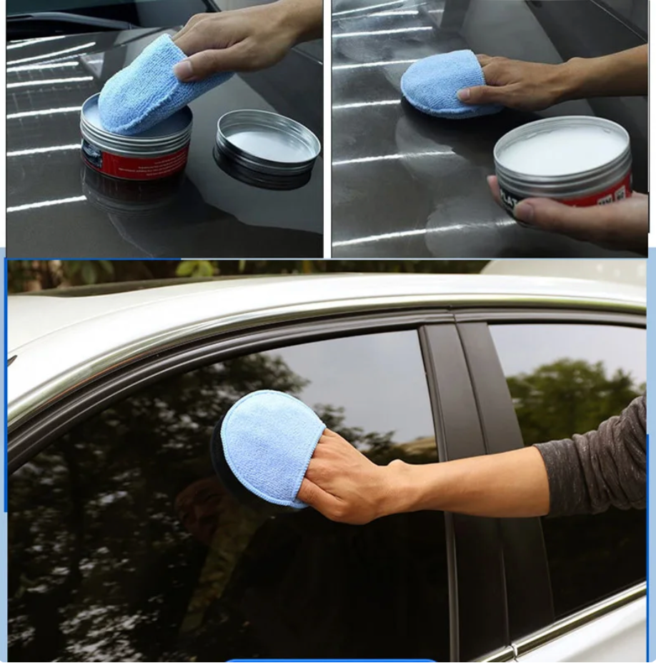 Applicateur de cire de polissage pour nettoyage de voiture, éponges en microfibre (3 pièces)