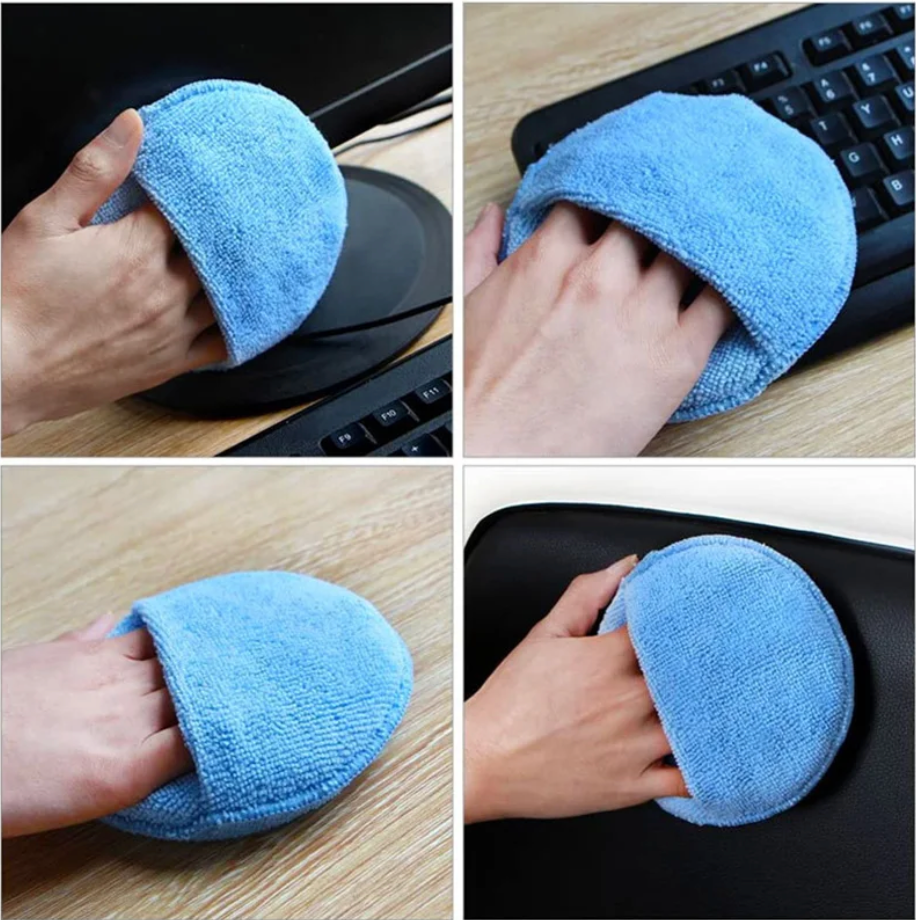 Applicateur de cire de polissage pour nettoyage de voiture, éponges en microfibre (3 pièces)