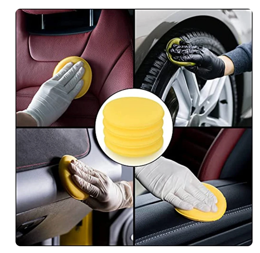 Applicateur de cire de polissage pour nettoyage de voiture, éponges en microfibre (3 pièces)