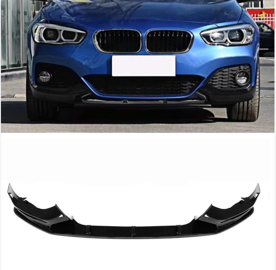 BMW 1 Serie F20&F21 LCI (2015-2019) M-Style Front Lip Glans Zwart