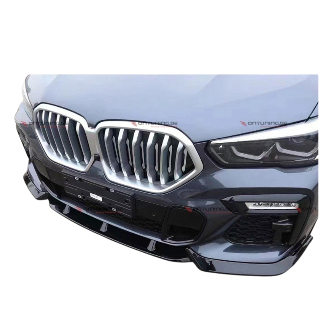 Front Lip compatibel met BMW X6 Serie G06 (2018-2023) Glans Zwart – afbeelding 3
