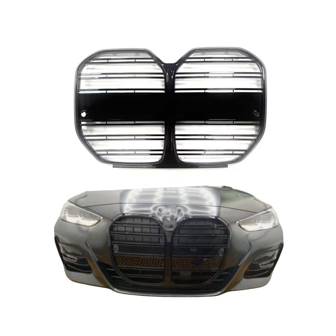 Grill compatibel met BMW 4 Serie G26 Gran Coupe (2020+) Glans Zwart – afbeelding 1