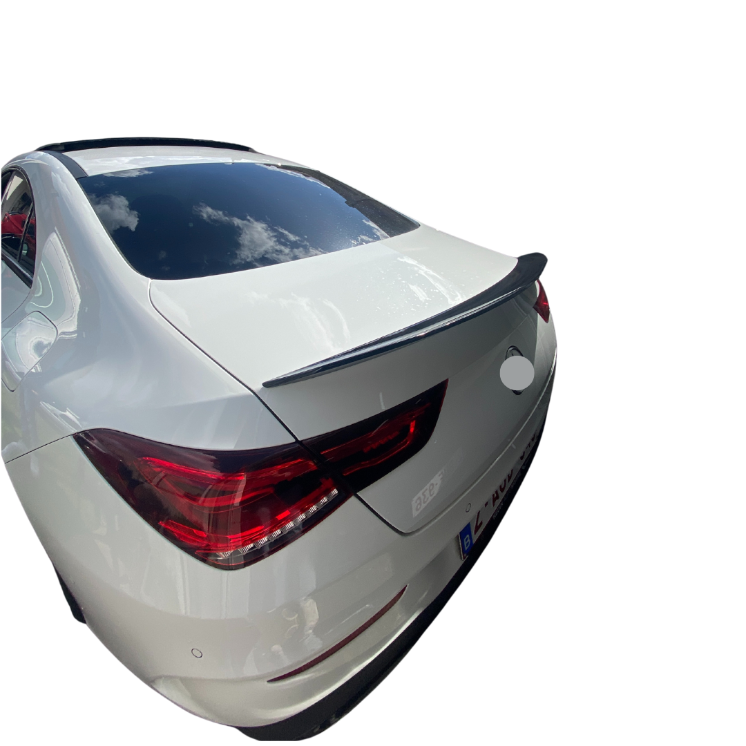 Spoiler compatibel met Mercedes CLA Class C118 (2018+) Glans Zwart, uitvoering A - afbeelding 1