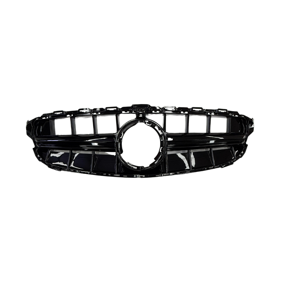 Grill compatibel met Mercedes C Klasse W205 Facelift (2018-2021) Glans Zwart, uitvoering B - afbeelding 2