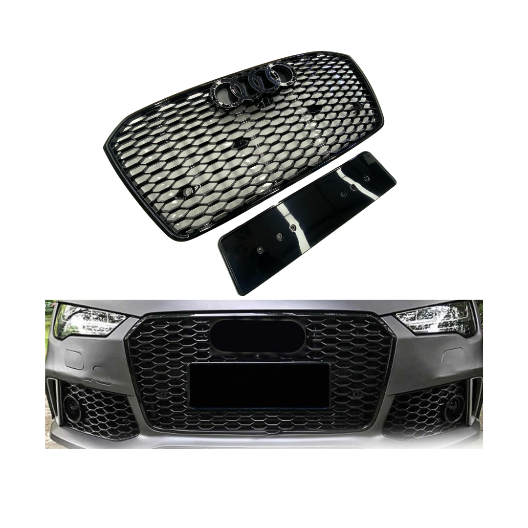 Audi A7 C7 Facelift (C7.5)(2015-2019) RS Look Grille Glans Zwart