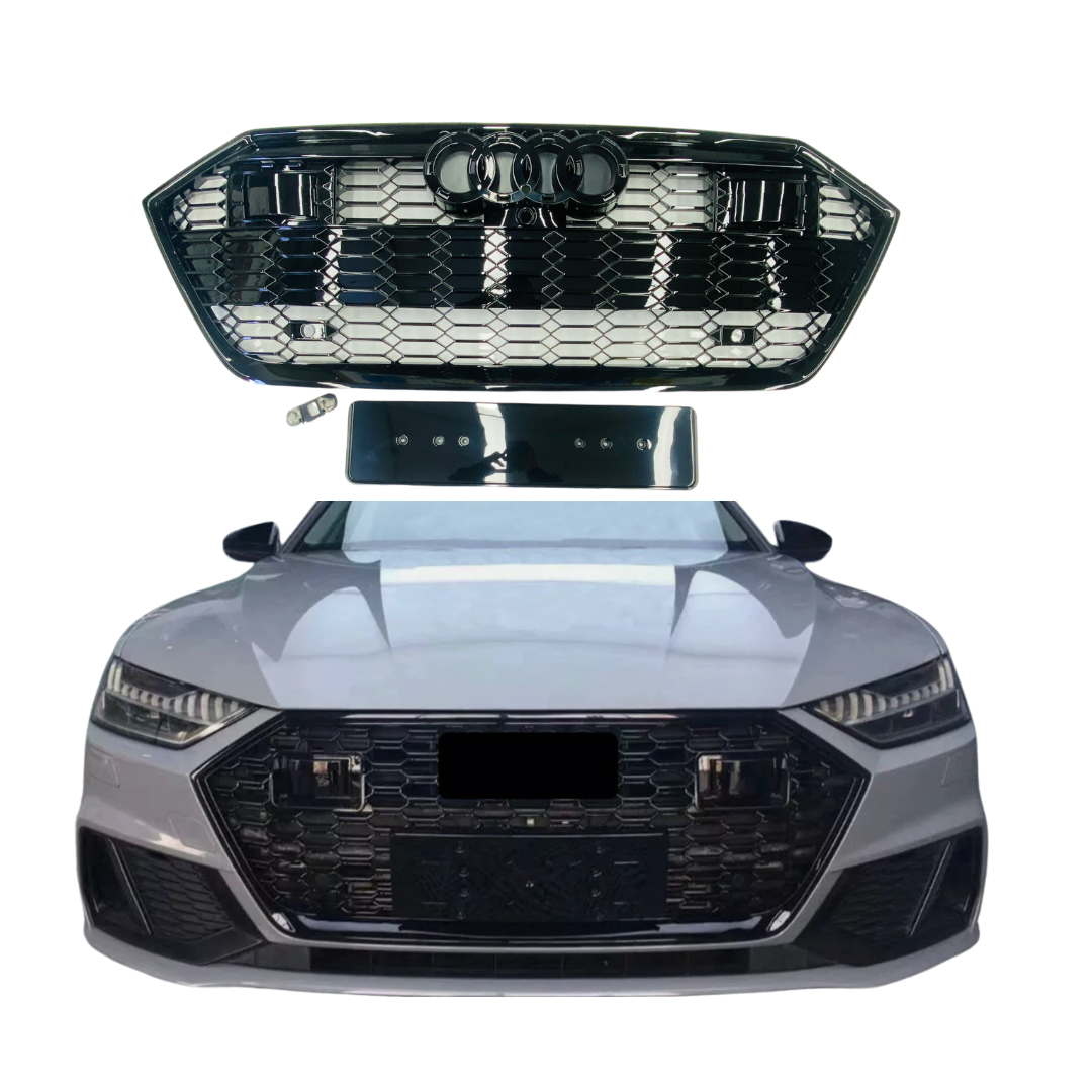 Audi A7 C8 (2018-2023) RS Look Grill Glans Zwart met ACC