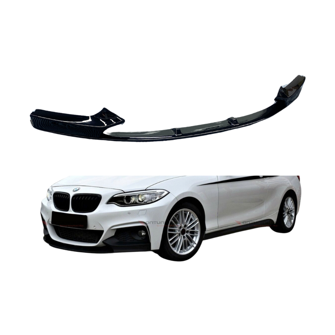 BMW 2 Serie F22 (2013-2021) M-Style Front Lip Glans Zwart