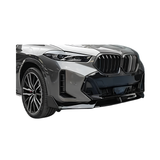 BMW X6 Serie G06 LCI ( (2023+) M-Style Front Lip Glans Zwart
