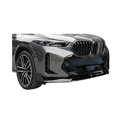 BMW X6 Serie G06 LCI ( (2023+) M-Style Front Lip Glans Zwart