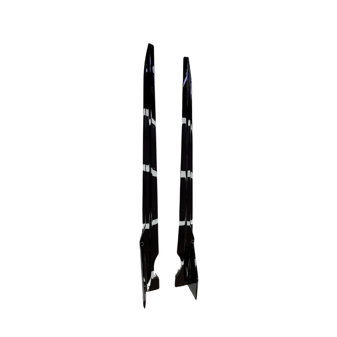 BMW 4 Serie G22 & G23 & G26 (2020+) M Sport Look Side Lip Glans Zwart