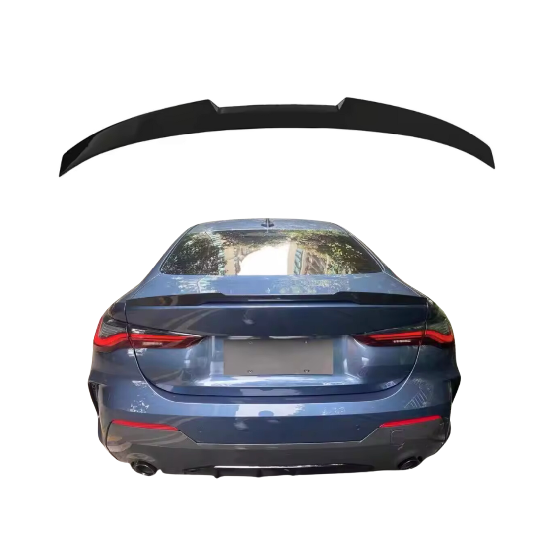 BMW 4 Serie G22 (2020+) M-Style Spoiler Lip Glans Zwart