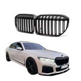 BMW 7 Serie LCI Facelift G11 & G12 (2019-2023) M-Style Grill Dubbel Spijl Glans Zwart