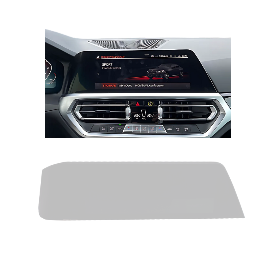 BMW G Series iDrive 7 Navigation (G20 | G21 | G80 | G22 | G23 | G82 | G42 | G43) Scherm beschermfolie transparant