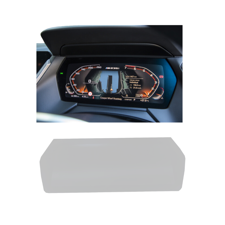 BMW 1 Serie F40 & 2 Serie F44 Instrumentenpaneel, speedometer scherm beschermfolie transparant