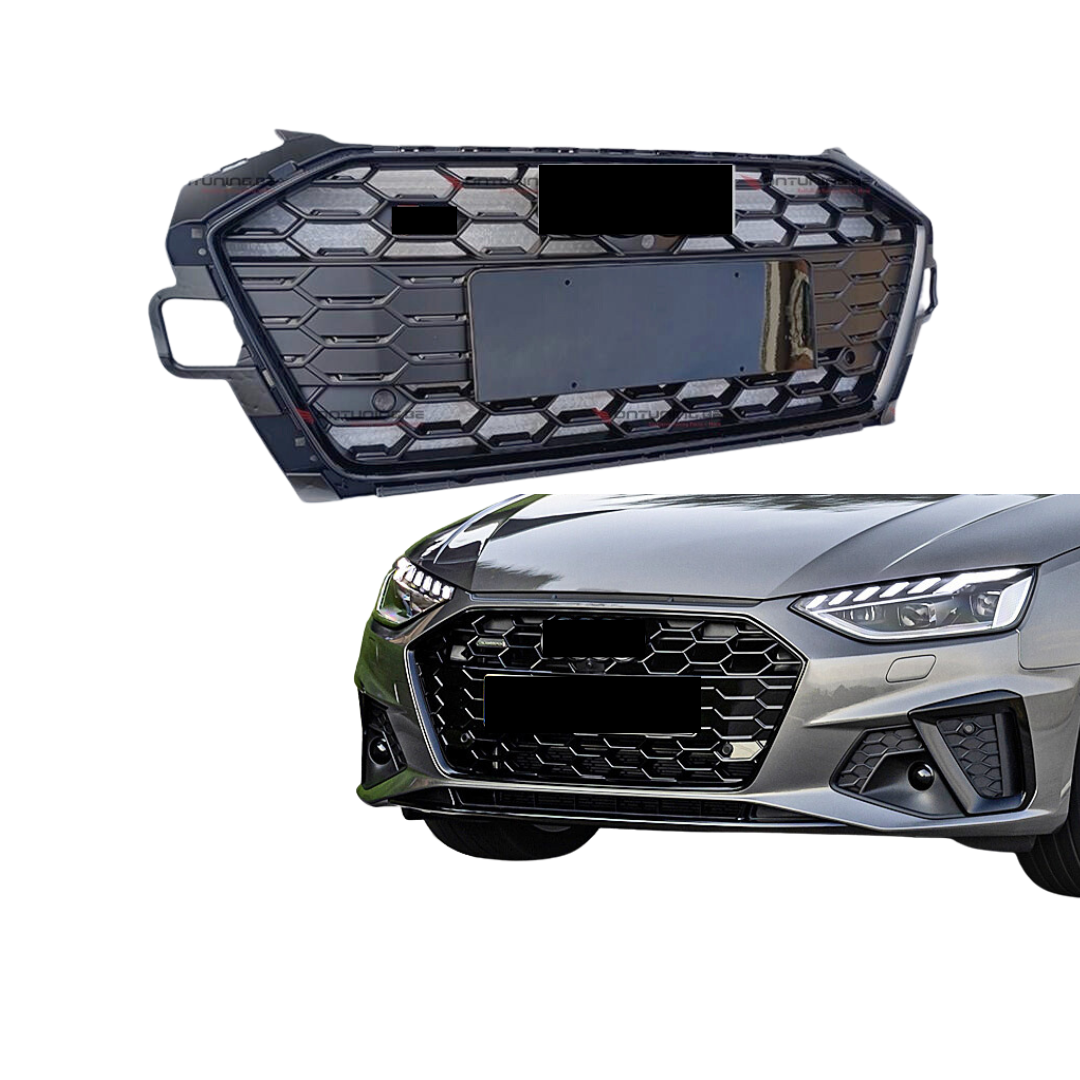 Audi A4 B9 Facelift (2019-2023) RS Look Grille Glans Zwart