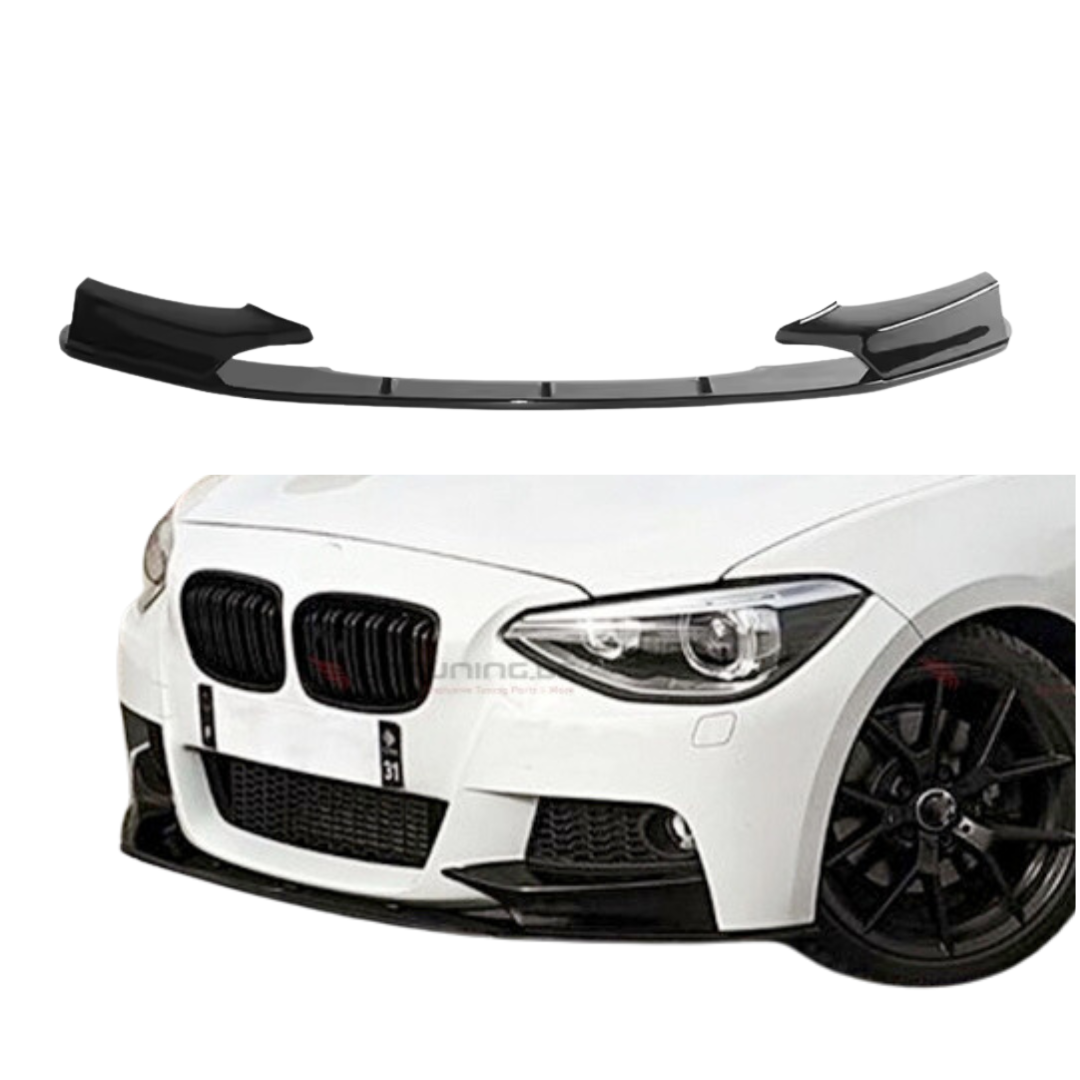 BMW 1 Serie F20&F21 (2011-2015) M-Style Look Front Lip Glans Zwart