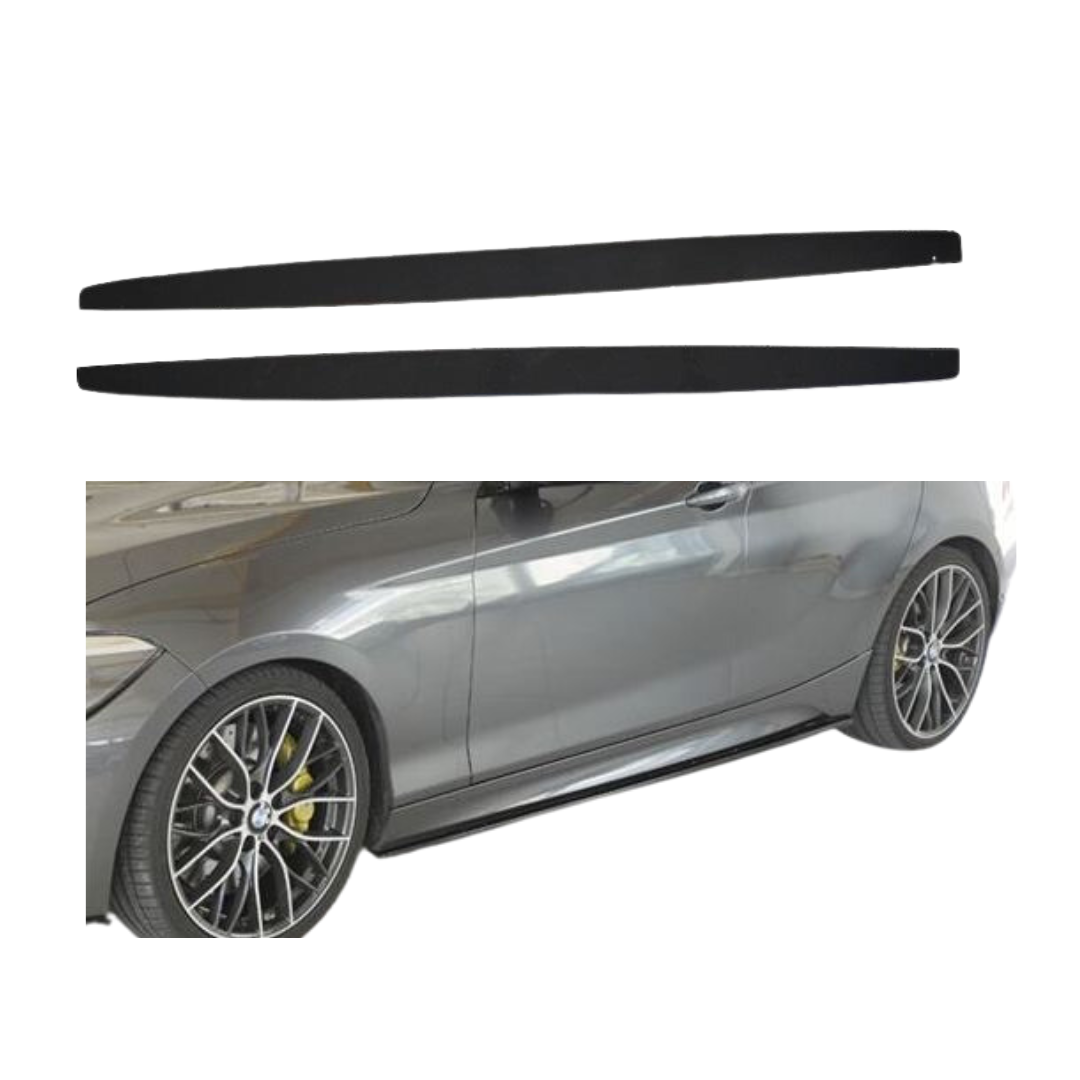 BMW 1 Serie F20&F22 (2011-2019) M-Style Side Lip Glans Zwart