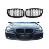 BMW 3 Serie E90&E91 (2008-2013) M-Style Grille Dubbel Spijl Glans Zwart