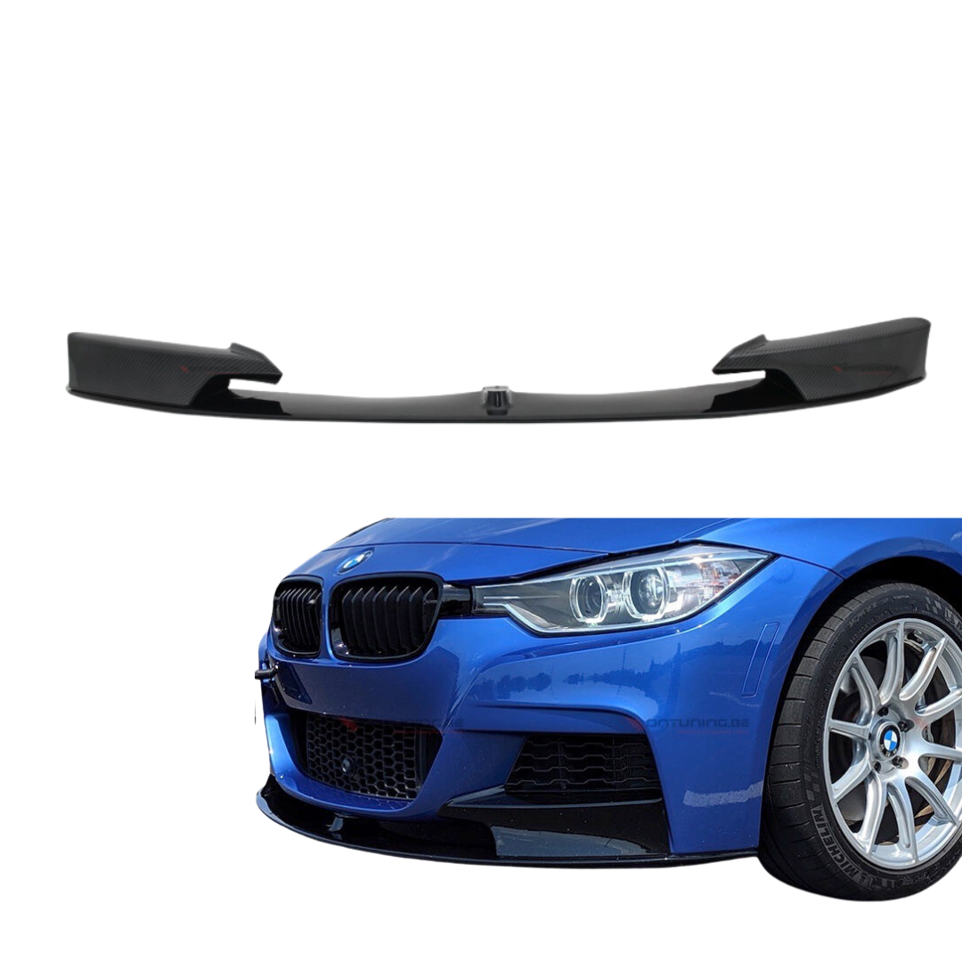 BMW 3 Serie F30 (2012-2019) M-Style Front Lip Glans Zwart