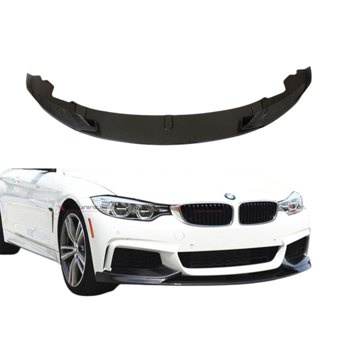 BMW 4 Serie F32&F33&F36 (2012-2020) M-Style Front Lip Glans Zwart