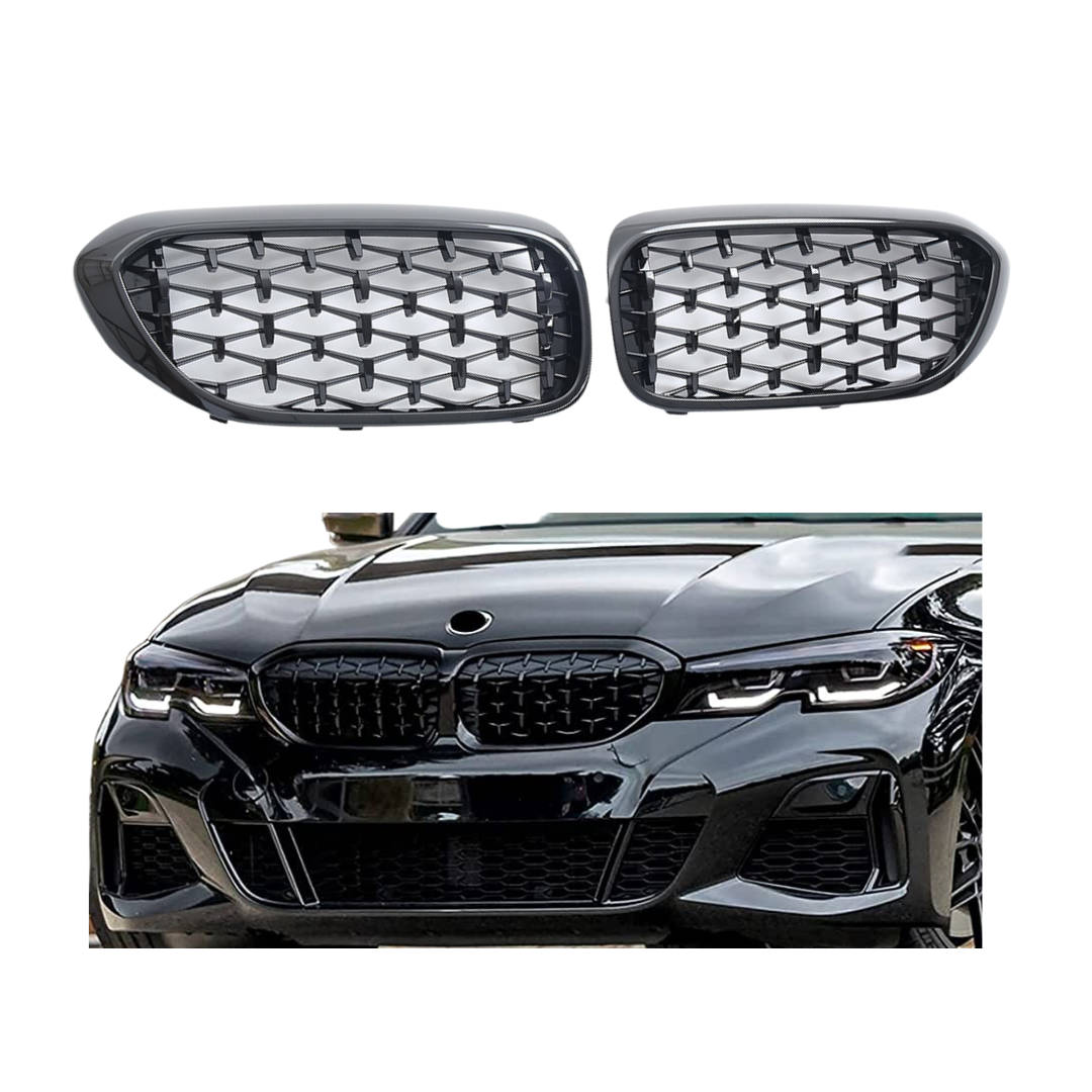 BMW 5 Serie G30&G31 (2017-2020) Sport Diamond Grill Glans Zwart