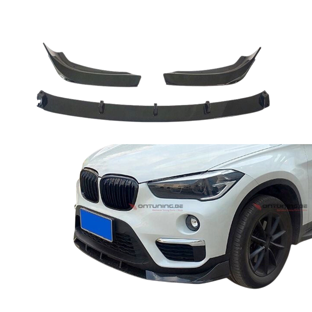 BMW X1 Serie F48 (2015-2019) M-Style Front Lip Glans Zwart