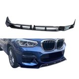 BMW X3 Serie G01 LCI (2021+) M-Style Front Lip Glans Zwart